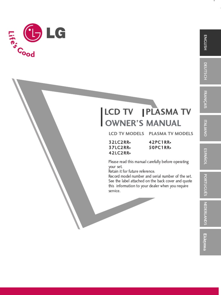 User Manual LG TV LCD | PDF | Set Top Box | Hdmi