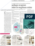 ARQUEÓLOGOS REC UPERAN BAJO EL MAR FOSILES DE MEGA FAUNA EXTINTA - El Mercurio DE STGO 08-10-13 PDF