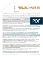 Financial Planning and Investing Reading List: Essential Internet and Print Resources