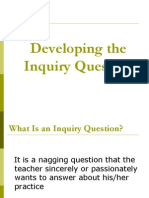 Developing Inquiry Questions PT SP Presentation 2013-14