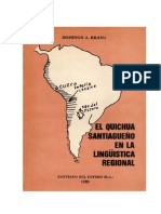 El Quichua Santiagueño en la Lingüística Regional.