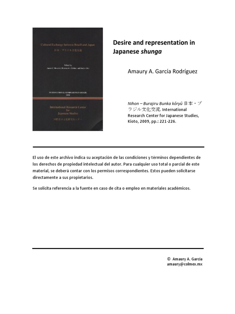 Desire and Representation in Japanese Shunga | PDF | Attention | Sex