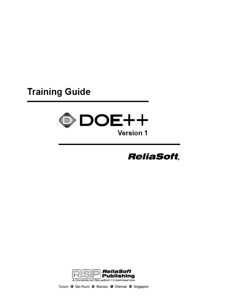 DOE++ Training Guide Overview | PDF