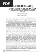Participacaoedescentralizacao Gadotti e Jacobi
