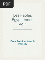 Dom Antoine Joseph Pernety - Les Fables Égyptiennes Vol.1