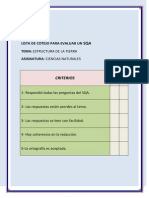 Lista de Cotejo Paraa Evaluar Un Sqa