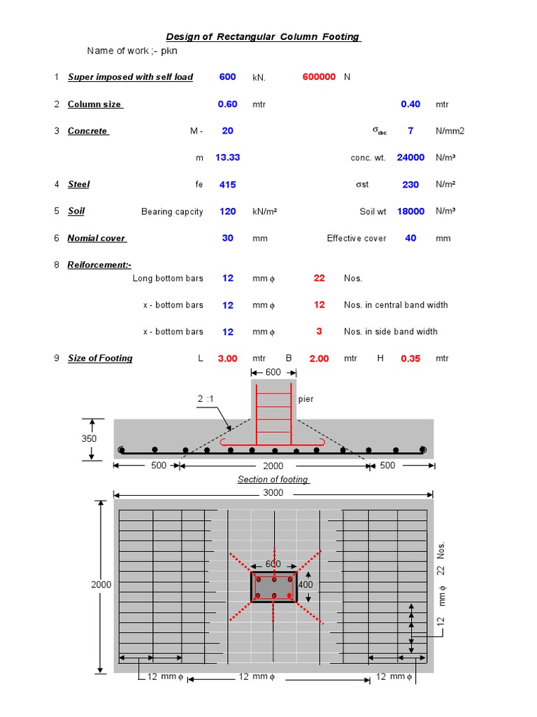 Column Footing | PDF | Mechanical Engineering | Building Engineering