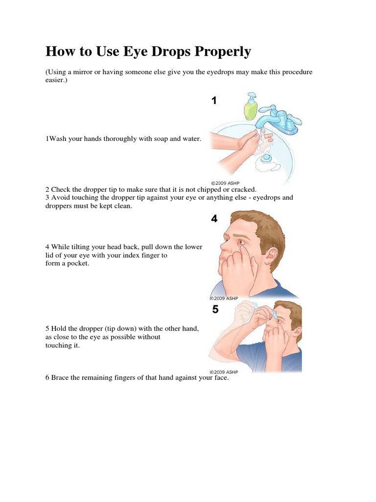 How to Use Eye Drops Properly.docx Human Nose Clinical Medicine
