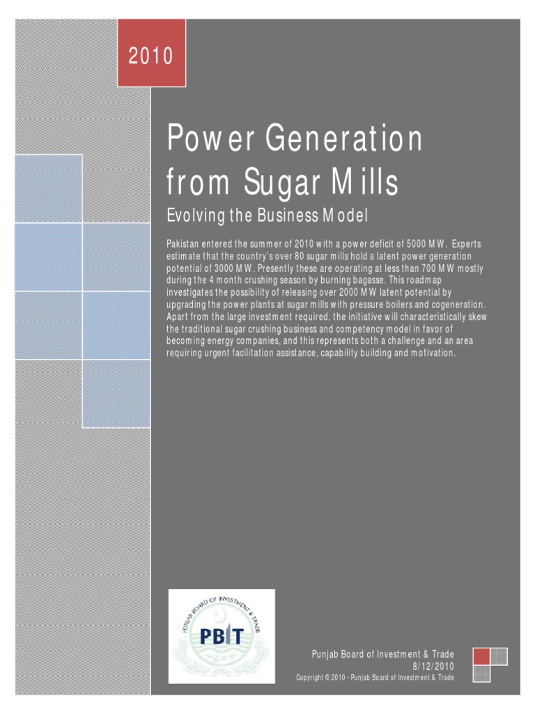 Power Generation From Sugar Mills PDF | PDF | Sugarcane | Cogeneration