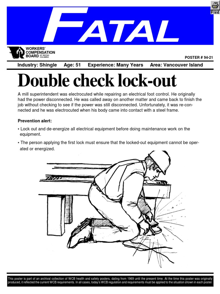 Double Check Lock-Out Safety Reminder | PDF | Science & Mathematics ...
