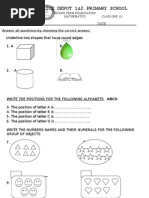 Police Depot 1&2 Primary School: Second Term Examination Mathematics Class One