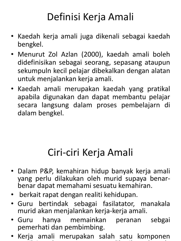 Kerja Amali Pdf