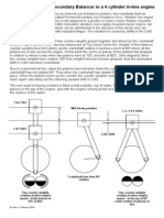 Theory of A Primary/Secondary Balancer in A 4 Cylinder In-Line Engine