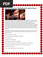 2d Animation Syllabus & Activities PDF