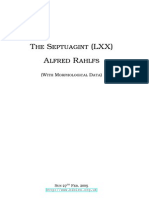 The Septuagint LXX With Morphological Data (Alfred Rahlfs)