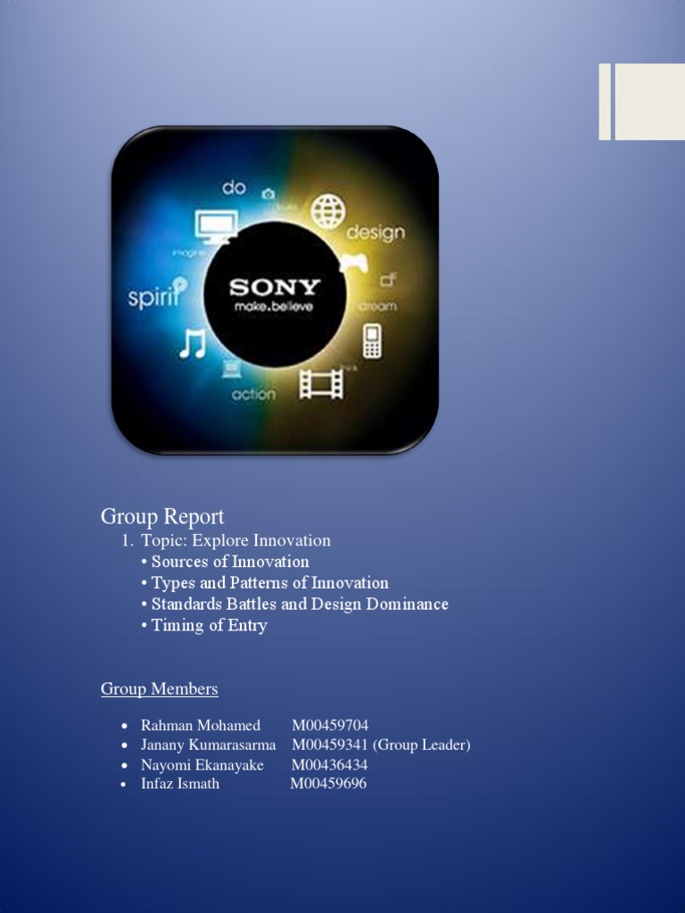 Essay about sony innovation picture