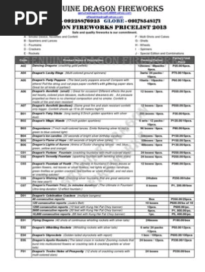 DRAGON FIREWORKS FACTORY Pricelist for 2013.pdf
