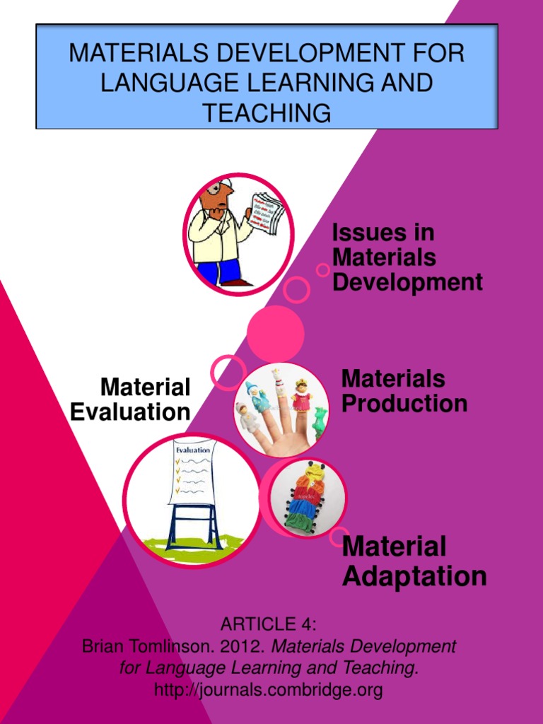 MATERIALS DEVELOPMENT FOR LANGUAGE LEARNING AND TEACHINGmind Map PDF