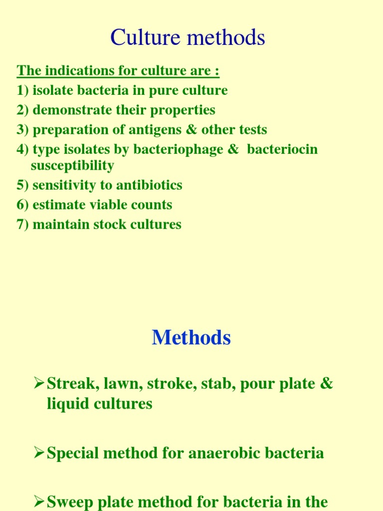 culture_methods.ppt Microbiology Chemistry