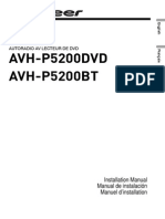 AVH-P5200DVD AVH-P5200BT: DVD Av Receiver Radio Av Con DVD Autoradio Av Lecteur de DVD