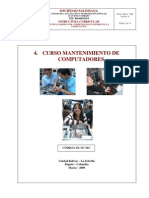 Mantenimiento estructura curricular