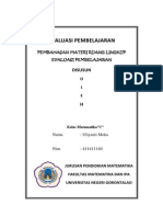 Evaluasi Pembelajaran Matematika