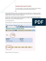 SAP HCM - Creating Custom Payroll Function