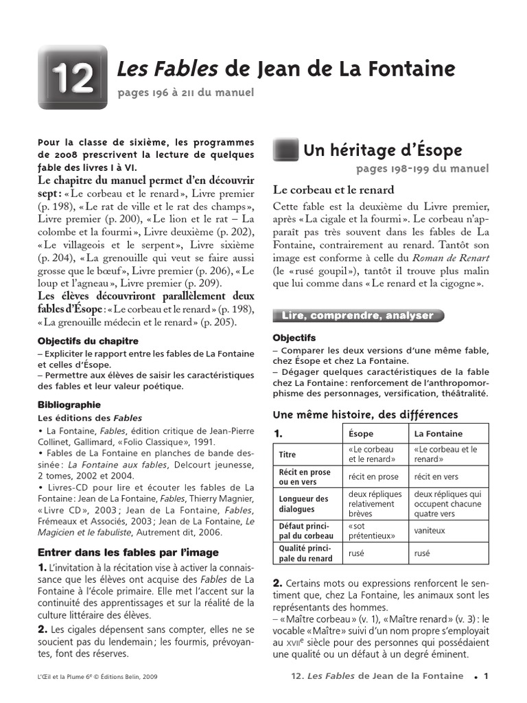 Commentaire De Texte Sur Le Rat Et L Huitre De La Fontaine 1ere Francais
