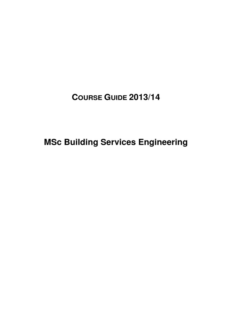 MSc Building Services Engineering Guide | PDF | Air Conditioning | Thesis