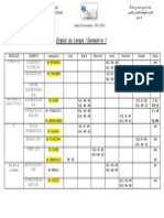 Emploi Du Temps /semestre 1