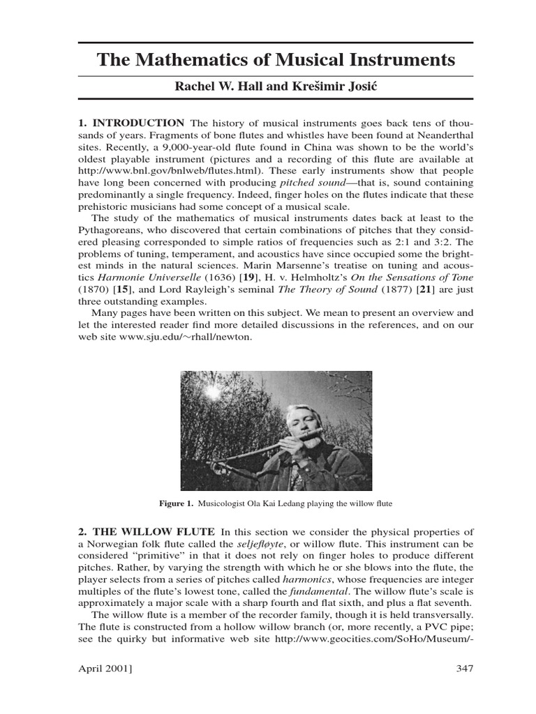 Mathematics in Musical Instruments | PDF | Pitch (Music) | Scale (Music)