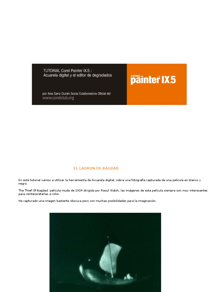 Tutorial Acuarela Digital Corel PAINTER 9 CORELCLUB | PDF | Color ...