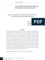 Sinais e Sintomas de Toxicidade Ao Formol