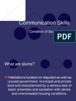 Communication Skills: Condition of Slums in India