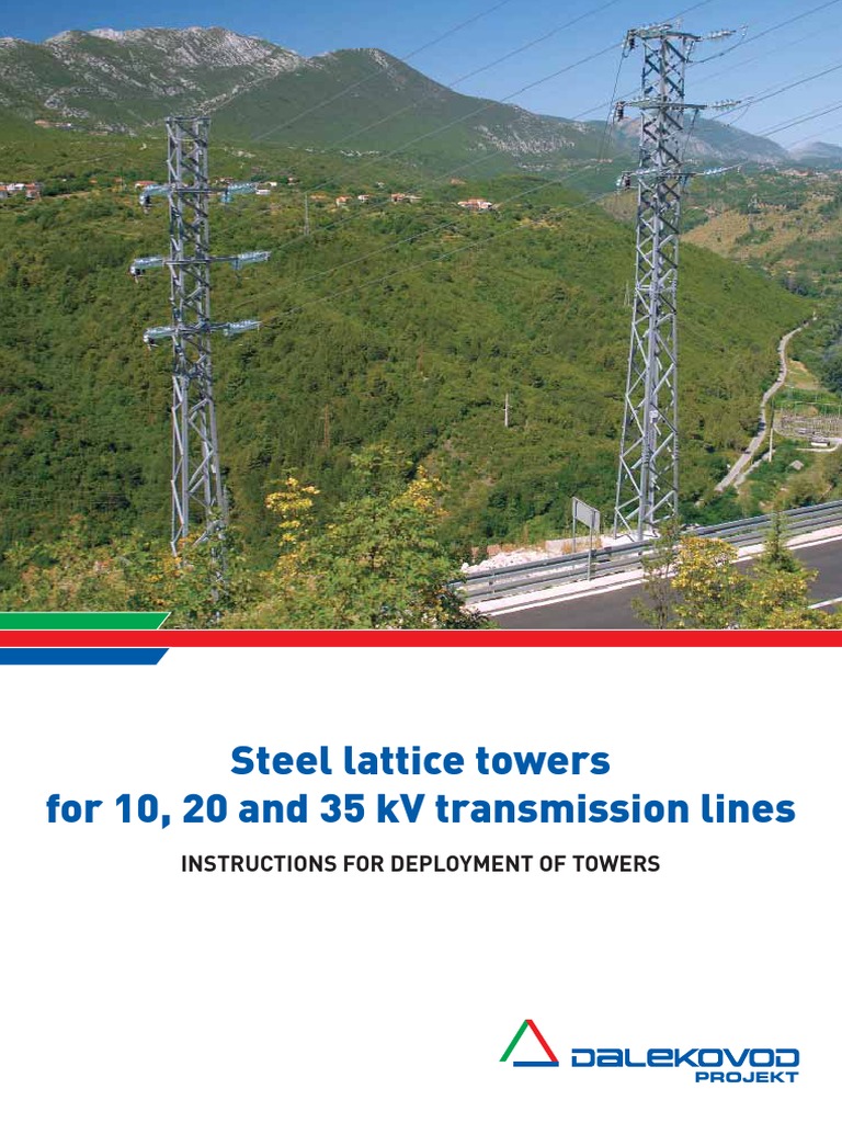 Steel Lattice Towers for 10-35 kV Lines | PDF | Structural Load