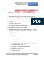 Pautas Generales Para Realizar Practica Pre Profesional