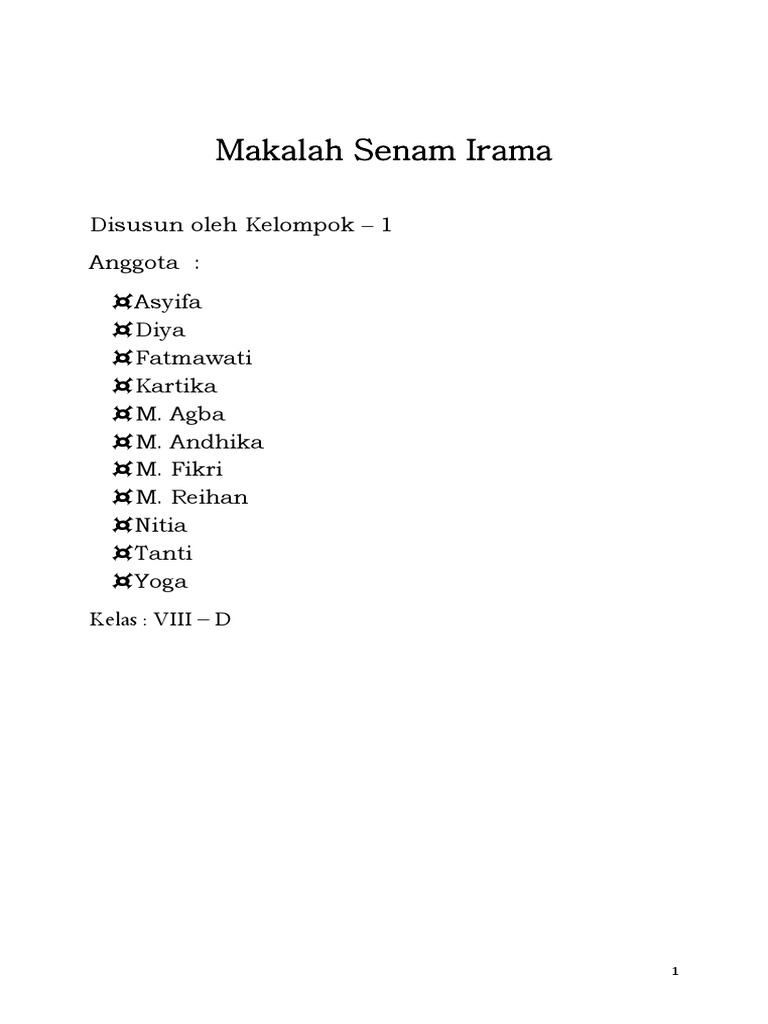 Contoh Makalah Senam Ritmik Daftar Pustaka Asik Belajar