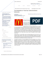 The Globalization of "Fast Food". Behind The Brand: McDonald's - Global Research PDF