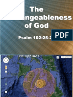 The Unchangeableness of God