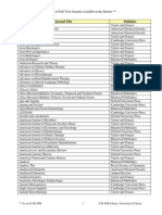 List of Full Text Journals Available in The Infonet : Journal Title Publisher