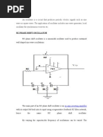 Oscillator: RC Phase Shift Oscillator