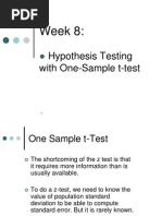 Week 8:: Hypothesis Testing With One-Sample T-Test