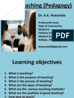 Art of Teaching (Pedagogy) : Dr. A.K. Avasarala