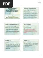 Research Methodology Lesson: Theoretical Framework and Hypothesis Development