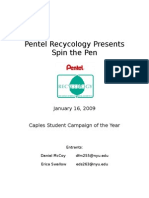 Pentel Recycology Spin the Pen Campaign Overview