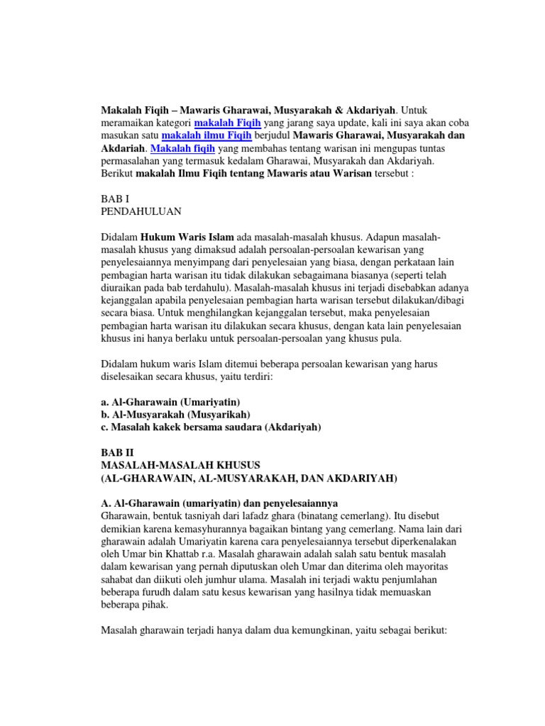 Makalah Fiqih Mawaris Docx