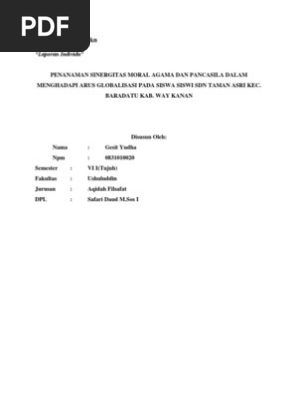 Contoh Laporan Kkn Individu 1 Docx