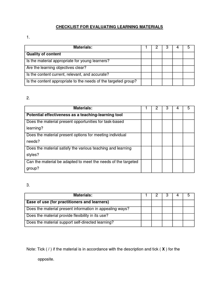 Checklist for evaluating learning materials.docx