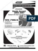 Accord Dash Kit (Metra, 99-7864)