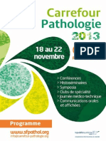 Carrefour Pathologie 2013 :programme